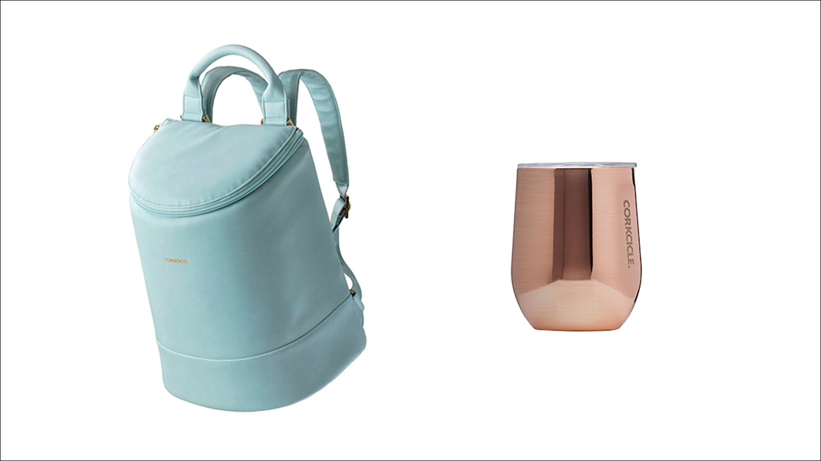 Corkcicle’s Eola Bucket Cooler Bag and Stemless Cup